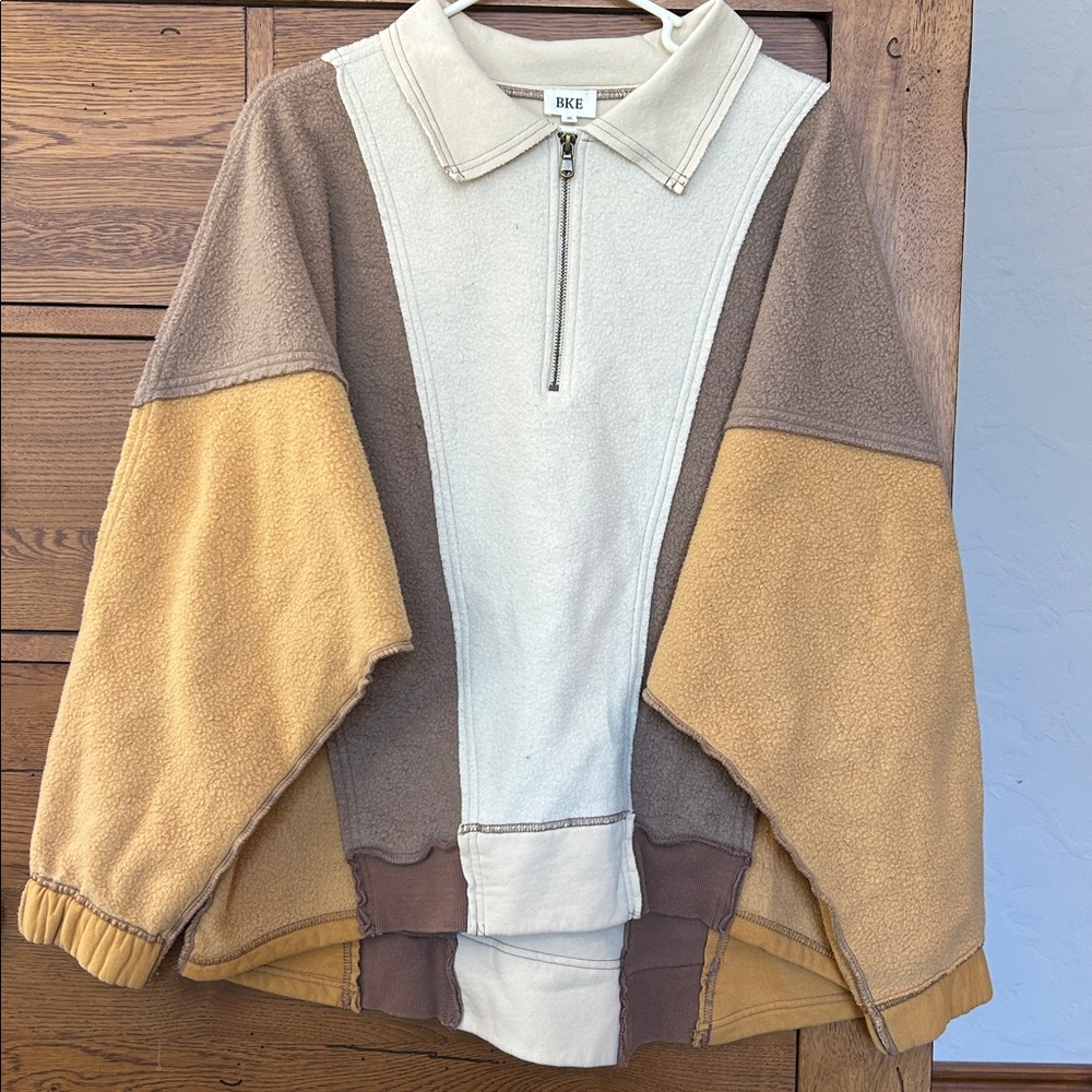 BKE Beige Zip-Up Jacket